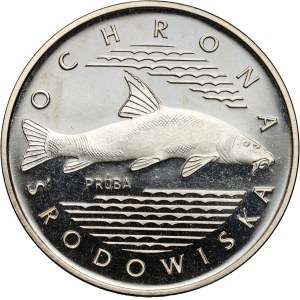 PRL, 100 zlotých 1977, Ochrana životného prostredia - ryby, striebro