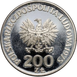 PRL, 200 zlotych 1975, XXX Anniversary of Victory over Fascism, SAMPLE, silver