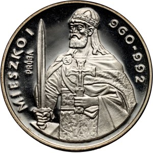 People's Republic of Poland, 200 zlotych 1979, Mieszko I - half figure, PRÓBA, silver