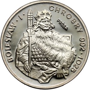 People's Republic of Poland, 200 zlotych 1980, Boleslaw I the Brave - half figure, SAMPLE, silver