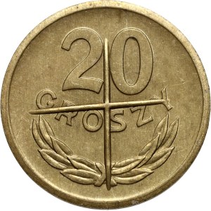PRL, 20 groszy 1973, PRÓBA, Varšava, zrušená známka