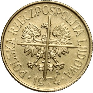 PRL, 50 groszy 1974, PRÓBA, Warszawa, skasowany stempel