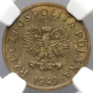 PRL, 5 groszy 1949, PRÓBA, laiton