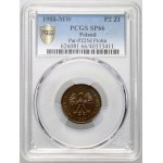 Polská lidová republika, 2 zloté 1988, ZKUSNÁ MINCE, mosaz, velmi vzácná