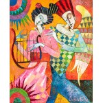 Jan Bonaventura Ostrowski, Asian beauty with harp, 2026