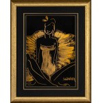 Joanna Sarapata, Golden ballerina on black background, 2026