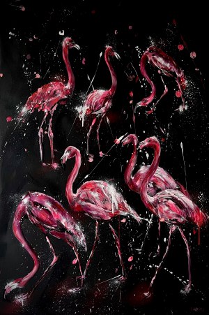 Magdalena MALCHAREK (ur. 1992), Flamingi, 2026