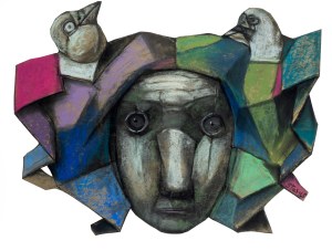 Stasys Eidrigevicius (ur. 1949 Mediniškiai/Litwa), Pomiędzy ptakami, 1995