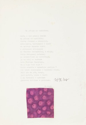Józef Hałas (1927 Nowy Sącz - 2015 Wrocław), Na północ od kościółka, z cyklu Notatki, 1981