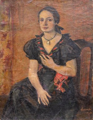 Tadeusz Łakomski, Portret Janiny Muszanki, 1952