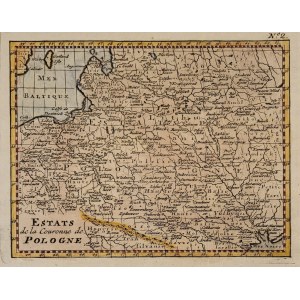 Polska Poland Lithuania and Prussia Nicolas Sanson, Chatelain 1738