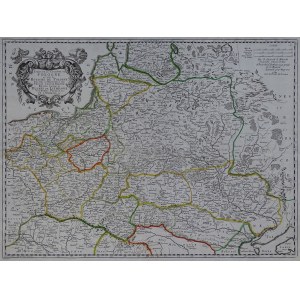 Polska Estats de la Couronne de Pologne ou sont les Royaume de Pologne,Duches et Provinces De Prusse Cuiavie Mazovie Russie Noire Sanson 1679