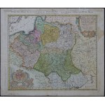 Poland Mappa Geographica Regni Poloniae Mayer, Homann 1750