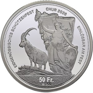 Schweiz - Chur - 50 Franken 2026, Schützentaler - Eidgenössisches Schützenfest - Switzerland, 50 Francs Swiss Shooting Thaler