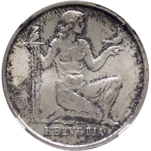 Schweiz - Silbermünze 5 Franken 1936 - Wehranleihe, Pro Patria Armis Tuenda - NGC MS 66 - Switzerland, 5 Francs