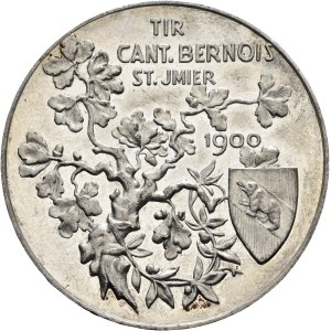 Schweiz - Bern - Blei-/Zinnmedaille 1900 - St. Imier, Tir cantonal bernois - Switzerland, Swiss Shooting Medal