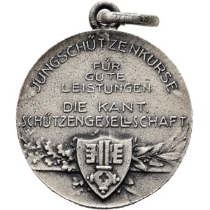 Schweiz - Nidwalden - Versilberte Bronzemedaille - Jungschützenkurse - Switzerland, Swiss Shooting Medal