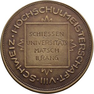Schweiz - Basel - Bronzemedaille 1923 - Schweizerische Hochschulmeisterschaft - Switzerland, Swiss Shooting Medal
