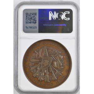 Schweiz - Solothurn - Kupfermedaille 1890 - Kantonalschützenfest - NGC MS 64 BN - Switzerland, Swiss Shooting Medal
