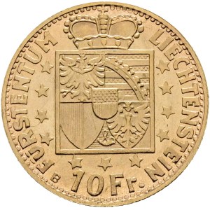 Liechtenstein - Goldmünze - 10 Franken 1946