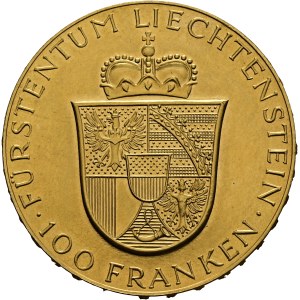 Liechtenstein - Goldmünze - 100 Franken 1952