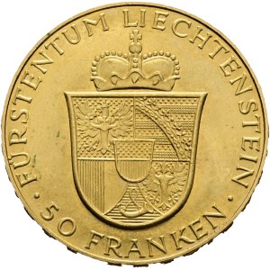 Liechtenstein - Goldmünze - 50 Franken 1956