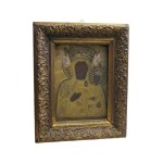 Icon with an image of Our Lady of Czestochowa in an ornate frame - early 20th century.