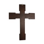 Beautiful cross decorated with copper, Jesus in bronze.