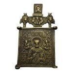 Russia, traveling icon of St. Nicholas the Miracle Worker, 19th/20th century.