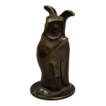 Modernist owl figurine, 20th century bronze.