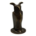 Modernist owl figurine, 20th century bronze.