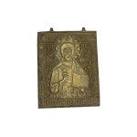 Travel icon - Christ Pantocrator, bronze casting