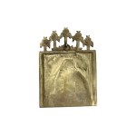 Travel icon - Mother of God with Child, bronze casting