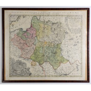 POLSKA, LITWA. Mapa Rzeczypospolitej; oprac. T. Mayer, wyd. Spadkobiercy Homanna, 1750, stan pier…
