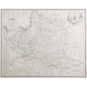 POLAND, LITHUANIA. Pre-partition map of the Republic; compiled by. Woerl, L. Chodźko, published by Herder, Frei...
