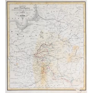 POLAND. Map of the Polish lands after the November Uprising; compiled by. A. Zakrzewski, Imp. Lith. de Roissy,.