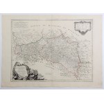 KRAKÓW, MAŁOPOLSKA, RED RUSSIA, HUNGARY. A map of southern Polish lands with Krakow, as well as Ruthenia....