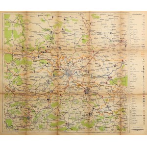 KRAKOW. Map of the Cracow area; Atlas Verlags- und Vertriebsgesellschaft m.b.H. Warschau, 1943; dr....