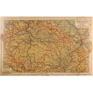 ČECHY, MORAVA. Fyzická mapa Čech, Moravy a části Slezska; sestavil. B. Gustavicz, vydal G. Freytag ...