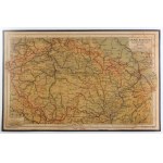 ČECHY, MORAVA. Fyzická mapa Čech, Moravy a části Slezska; sestavil. B. Gustavicz, vydal G. Freytag ...