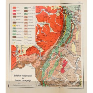 KARKONOSES. Geological map of the eastern Krkonoše; lettered by R. Korbgeweidt, taken from: G. Berg, Bei...