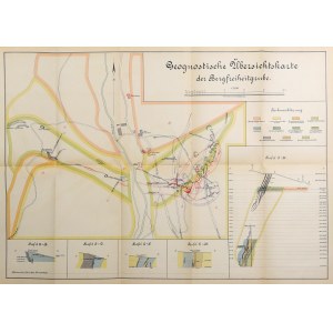 KOWARY. A geognostic map of the Bergfreiheit mine (now the Wolność Mine), established in 1854; d…