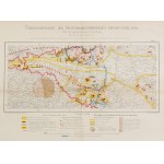 WROCŁAW, DOLNY ŚLĄSK. Mapa rozmieszczenia złóż węgla brunatnego w okręgu podporządkowanym Wyższem…