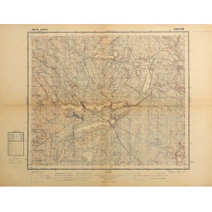 AUGUSTOW, AUGUSTOWSKI CANAL. Topographical map of Augustow area, Augustow Canal marked; W...