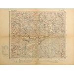 AUGUSTOW, AUGUSTOWSKI CANAL. Topographical map of Augustow area, Augustow Canal marked; W...