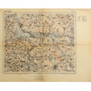 BIELSK PODLASKI. A topographic map of the Bielsk Podlaski and Suraż neighborhoods; Military Geographic Institute....
