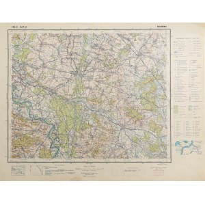 BOJANOWO (Rawicz district). Topographic map of the area around Bojanowo, Gora, Wąsosz; Military Institute of Geo...