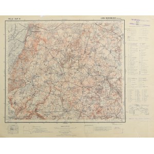 KWIDZYN, ŁASIN (Grudziądz County). Topographic map of the areas around Kwidzyn, Łasin, and Kisielice; Military…