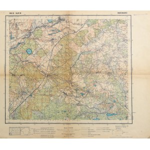 MARCINKAŃCE (Marcinkonys, Lithuania). Topographic map of the area around the village of Marcinkańce; Military Ge…