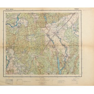 PORZECZE (Belarus). Topographic map of the Porzecz area; Military Geographical Institute, Warsaw....